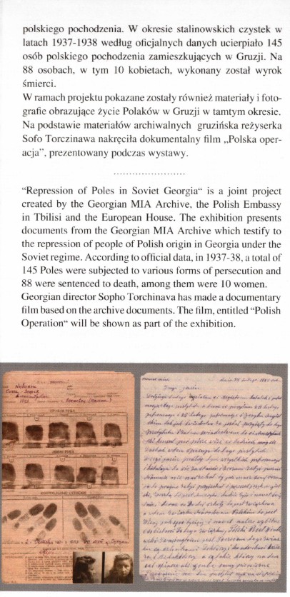 Wystawa „Represje Polaków w sowieckiej Gruzji”